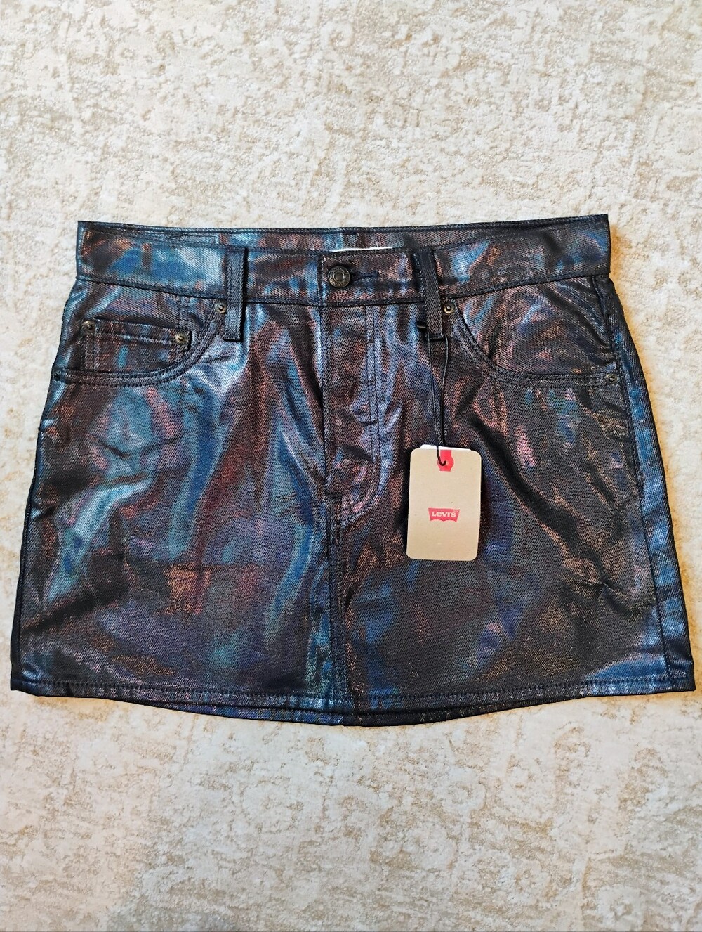 Levi's Iridescent Black Mini Skirt